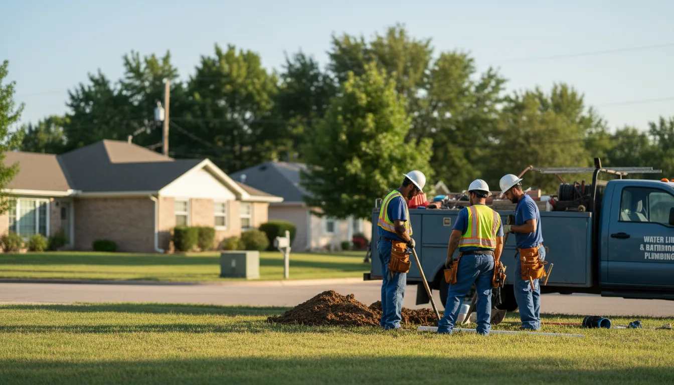 Residential water line and bathroom plumbing service in Reading, MI